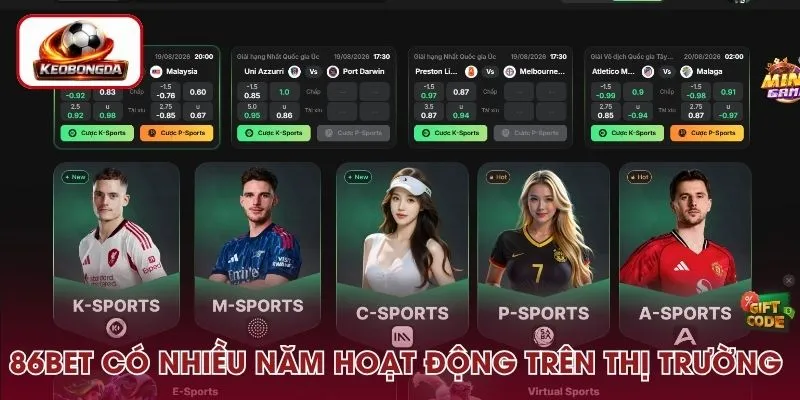 86Bet có 11 năm hoạt động trên thị trường giải trí trực tuyến