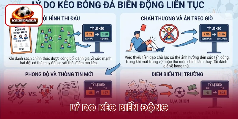Lý do kèo bóng đá biến động liên tục