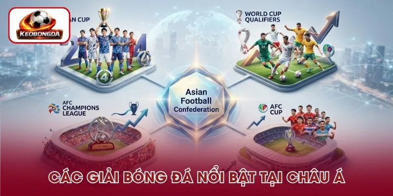 Các giải bóng nổi bật tại khu vực Châu Á