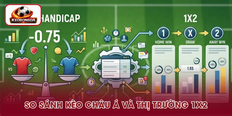 So sánh kèo châu Á với tỷ lệ 1X2