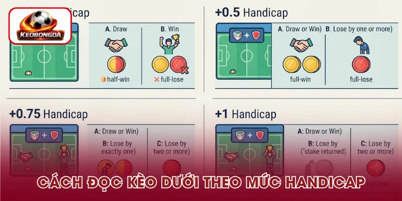 Cách đọc kèo dưới ở từng mức Handicap