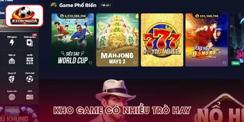 Kho game siêu đồ sộ với nhiều thể loại giải trí hấp dẫn