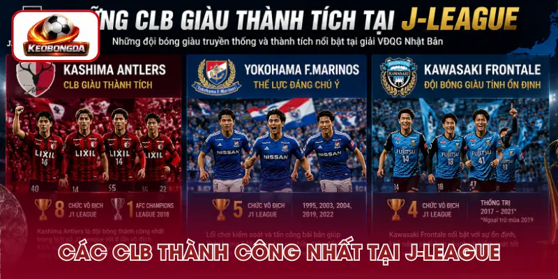 Những CLB giàu thành tích tại J-League