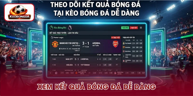 Theo dõi kết quả bóng đá tại Kèo Bóng Đá dễ dàng